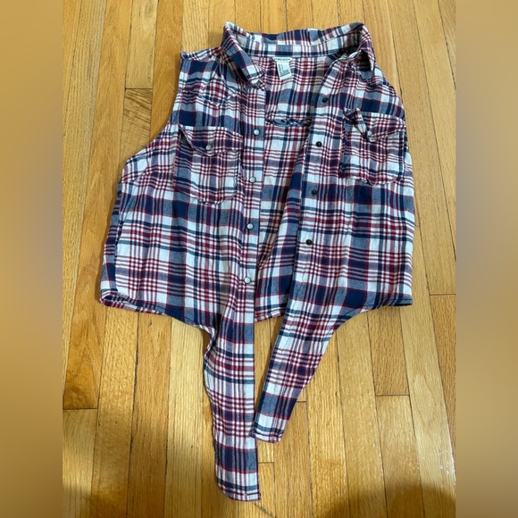 Forever 21 Red and Blue Plaid Shirt - Picture 1 of 2
